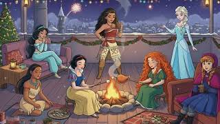 Fireside Gathering with Disney Princess ❄️✨ Lofi Beats for Focused Study, Work Flow & Peaceful Tasks screenshot 4
