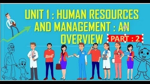 Unit 1 Human Resource and Management : an Overview - Part -2 |  BRL 008