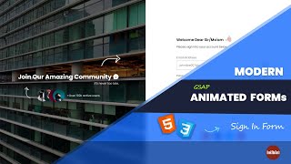 Creative Modern Form Using HTML CSS & GSAP