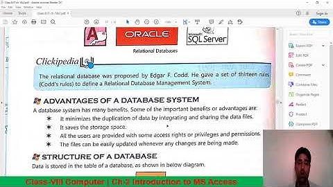 Class - VIII - Computer | Ch-2 Introduction to MS Access Part-1