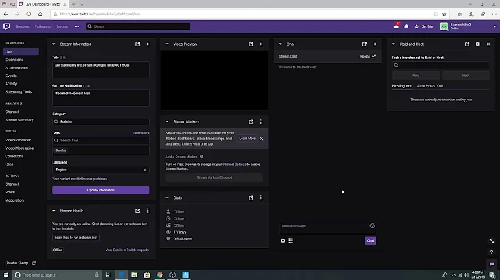 dustin lehman Live Stream