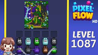 Pixel Flow Level 1087 Solution Walkthrough