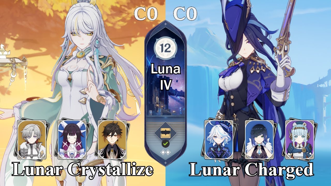 C0 Zibai Lunar Crystallize & C0R1 Clorinde Lunar Charged | Spiral Abyss 6.3 Luna IV
