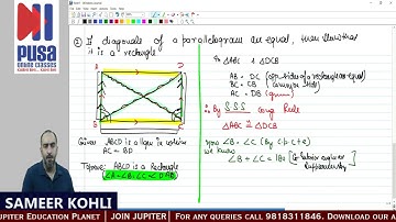 Lecture 3 of Quadrilaterals  by Sameer Kohli.