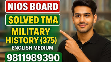 🔥Military History (375) Solved TMA 2026 session @Shiksha_City  April 2026 session || English Medium
