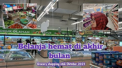 Belanja hemat di akhir bulan//grocery shopping stok Oktober 2023//aktivitas irt