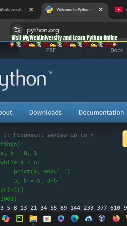 Visit MyWebUniversity and Learn Python Online - YouTube