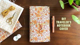 Fabric Traveler’s Notebook Cover Tutorial | No Sew!