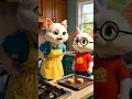 Montu the Thief Steals Chinki's Laddus! 😼 |Cute Cat &amp; Hamster🐹।#shorts #short #catshorts #catvideos