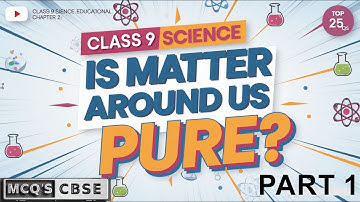 MCQ CLASS 9 SCIENCE CHAPTER 2 NCERT IS MATTER AROUND US PURE ?