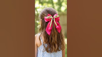 DIY Tulip Bow Tutorial 🌸💗#bow #diy #hairaccessories #shortsfeed #sewing