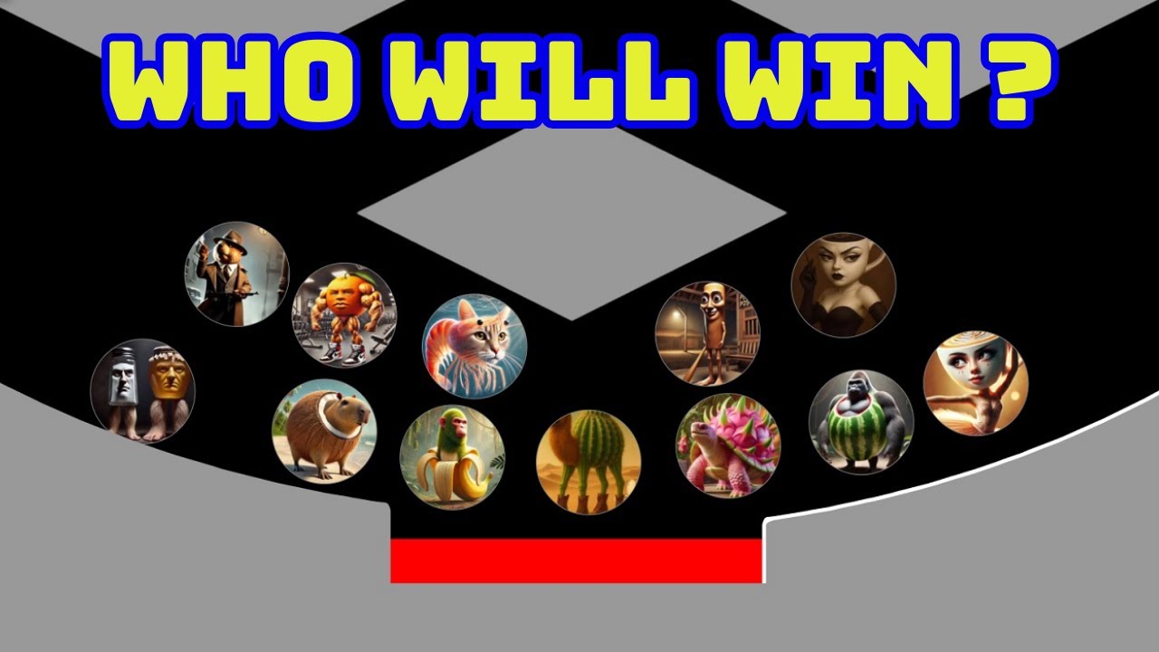 ALL 12 Italian Brainrots Marble Race in Algodoo | 誰が勝ち残るのか？