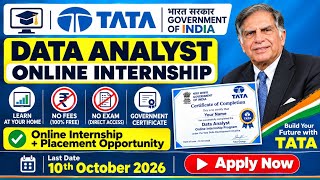 Tata Online Data Analyst Internship 2026 🔥 | Work From Home | Stipend + Certificate | Apply Now Update