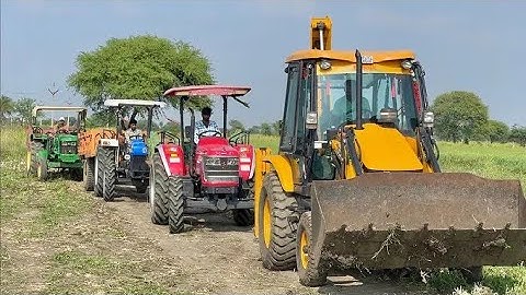 JCB 3dx Xpert Loading Mud Trolley | New Holland 3630 | John deere Tractor | 4wd Mahindra Arjun NOVO