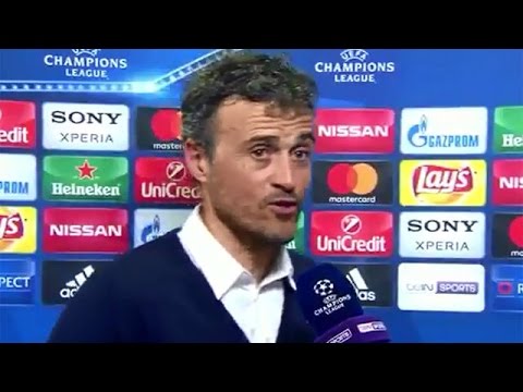 Luis Enrique entrevista tras BARÇA 6-1 PSG - YouTube