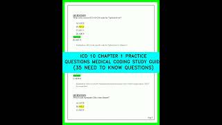 ICD-10 Chapter 1 Practice Questions: 35 Must-Know Medical Coding Questions for Certification Prep