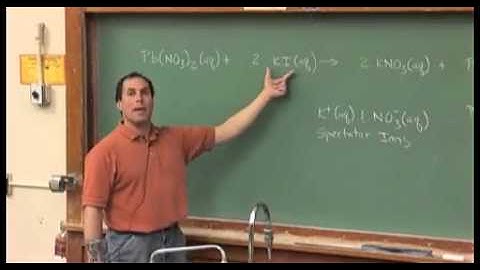 Spectator Ions (Lead/Iodide Reaction Demo)
