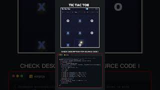 TIC TAC TOE using html css #coding #programming #tictactoe