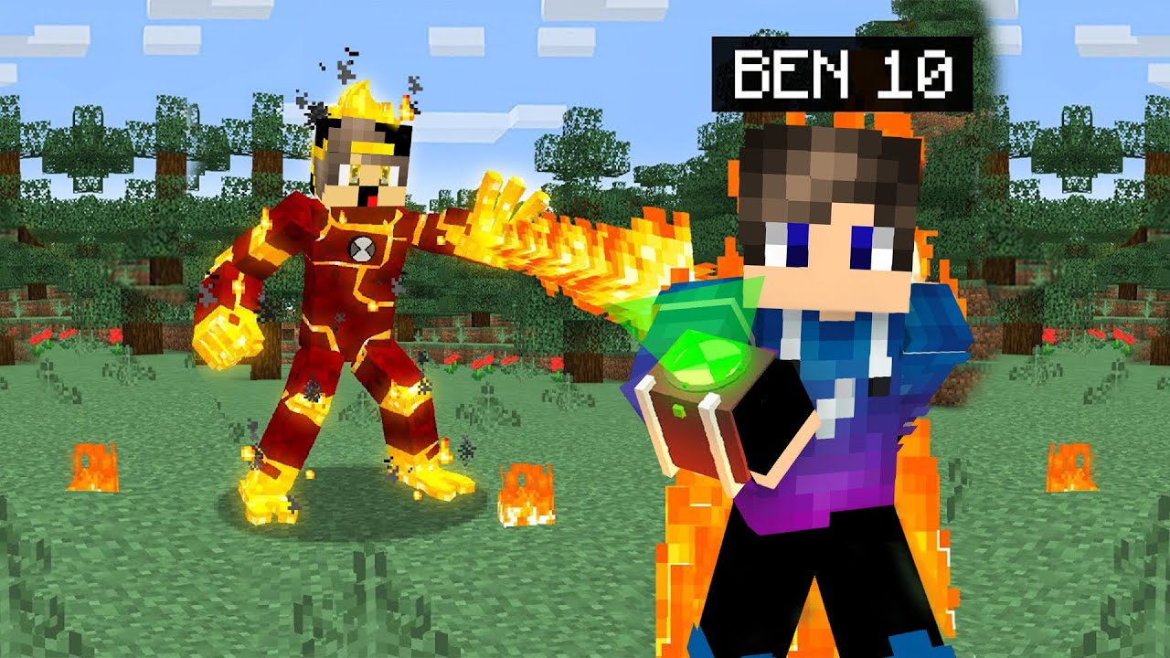 ماين كرافت لكن اقدر اتحول لفضائيين بن تن ضد اصدقائي ( Minecraft Ben10 ) !!!🔥🔥
