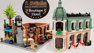 Building the LEGO Boutique Hotel 2022 Modular Building