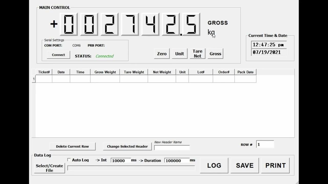 Industrial Scale RS232 Data Logging Software Features & Demo YouTube