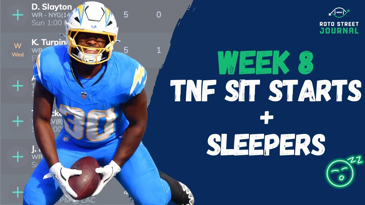 Week 8 Fantasy Football Start Sit Questions (TNF): Start Kimani Vidal, Jordan Mason, Oronde Gadsden?