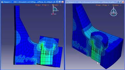 Axisymmetric analysis of bolted pipe flange connections