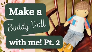 Make a Buddy Doll pt. 2: make a cute outfit for your boy clothes doll! Free printable pattern pieces