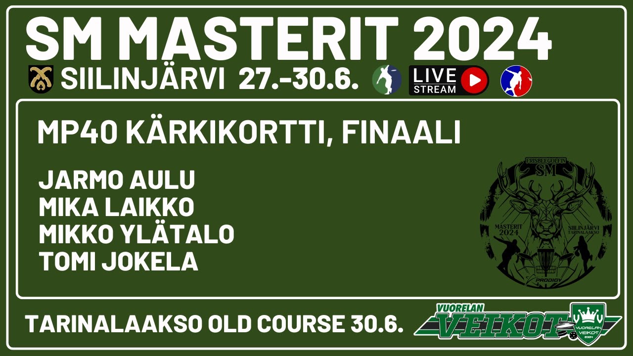 Frisbeegolfin Masterit SM 2024, MP40 Finaali