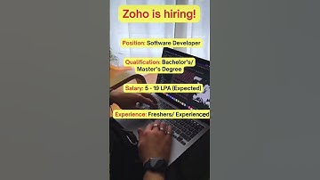 Software Developer at Zoho Corporation (Freshers & Early Career)