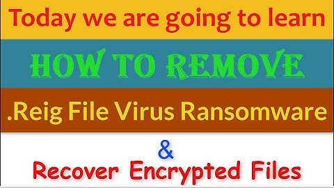 Reig File Virus Ransomware [.Reig] Removal and Decrypt .Reig Files