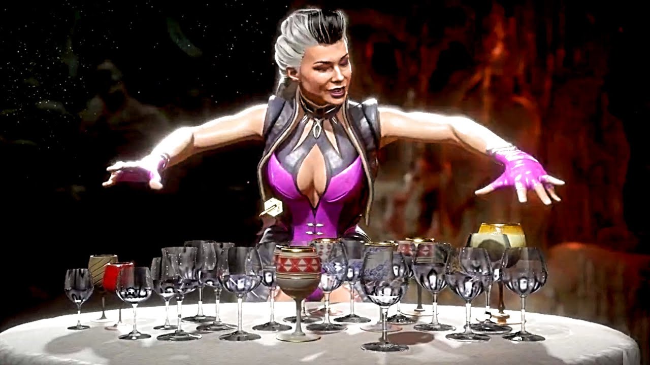 MK11 All Characters Play Wine Glass Music | Sheeva FRIENDSHIP