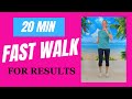 Fast walking workout in 20 minutes  20 second walking intervals to lose weight