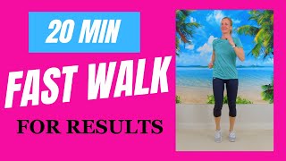 FAST WALKING WORKOUT in 20 minutes | 20 Second Walking Intervals to Lose Weight
