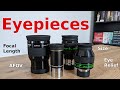 Understanding Eyepieces for Telescopes - Focal Length, Size, AFOV, Eye Relief