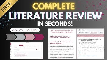 Get a COMPLETE WRITTEN Literature Review in SECONDS!