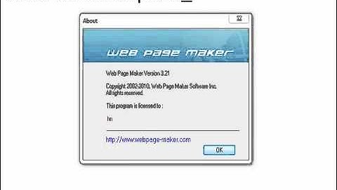Web Page Maker 3.21 Serial en descripcion