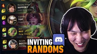 INVITING RANDOM PLAYERS TO DISCORD | Doublelift Flex Queue Friday