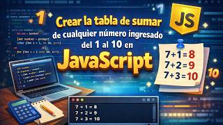 Create a multiplication table for any number entered from 1 to 10 in JavaScript