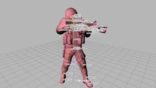 Skeletal animation using Assimp: 20 animation tracks + node name-tags