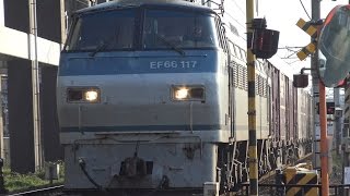 【4K】JR山陽本線　EF66-117号機牽引　2071レ貨物列車