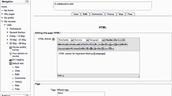 Moodle - Adding and linking pages in wiki