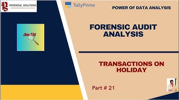 Forensic Audit Analysis of Transactions on Holiday