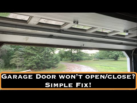 Garage Door Won't Open/Close - Simple Fix!