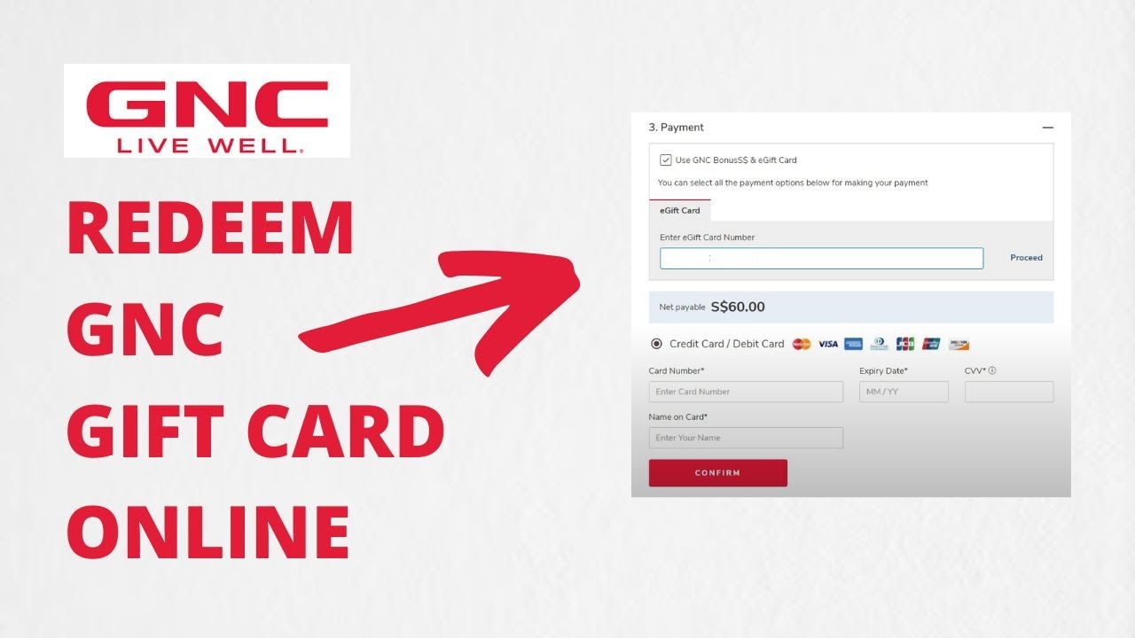 How to Use Gnc Gift Card Online  