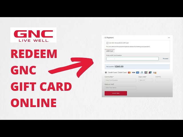 How to Use Gnc Gift Card Online  