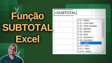 Subtotal no Excel - Como usar a função subtotal no excel