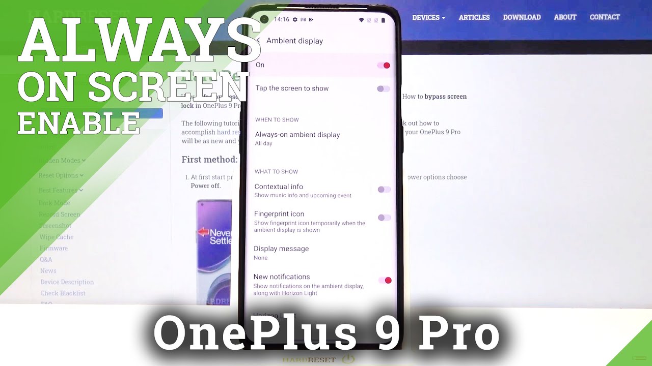 Oneplus 9 Pro Always On Display