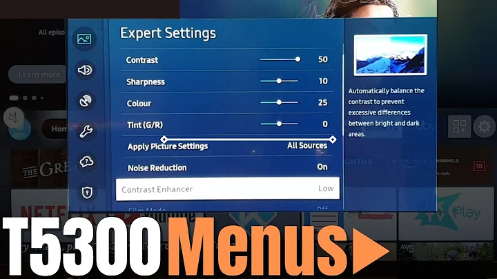 Samsung T5300 Menus 📺 // Quick look at the menus for anyone interested in what's there