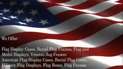 Military flag display cases